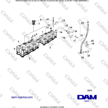 Mercruiser 4.2L 200 LD - ROCKER COVER