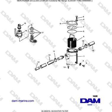Mercruiser 4.2L 200 LD - SEAWATER FILTER