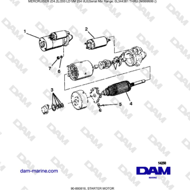 Mercruiser 4.2L 200 LD - STARTER MOTOR