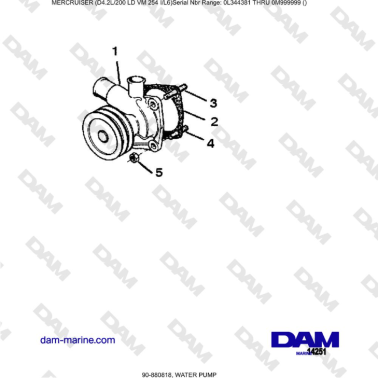 Mercruiser 4.2L 200 LD - WATER PUMP