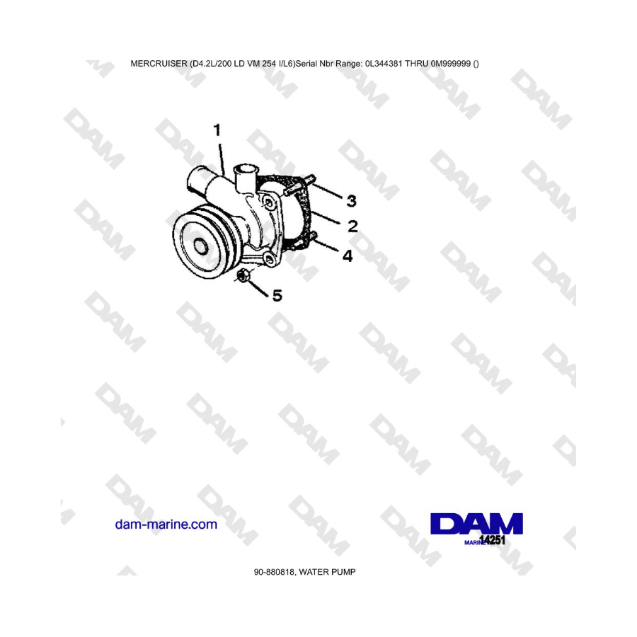 Mercruiser 4.2L 200 LD - WATER PUMP