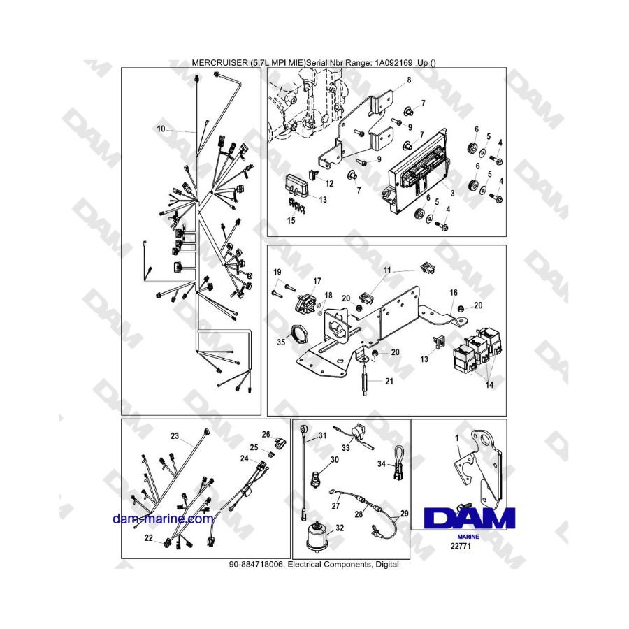 Mercruiser 5.7L MPI MIE - Electrical Components, Digital