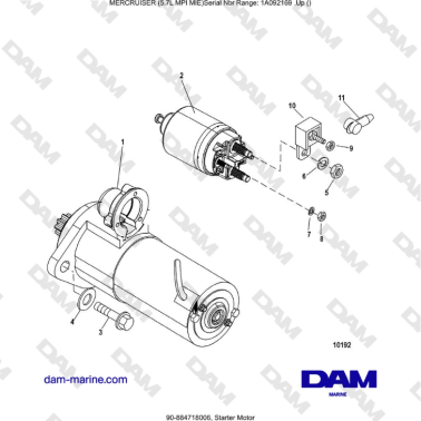 Mercruiser 5.7L MPI MIE - Starter Motor