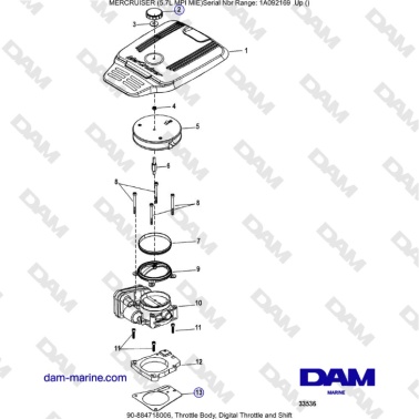 Mercruiser 5.7L MPI MIE - Throttle Body, Digital Throttle and Shift
