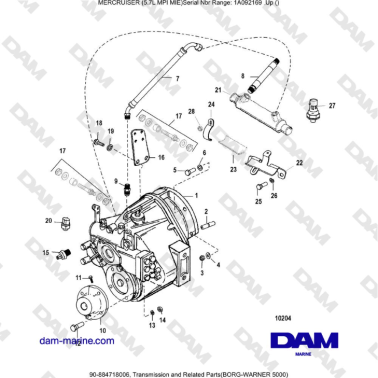Mercruiser 5.7L MPI MIE - Transmission and Related Parts(BORG-WARNER 5000)