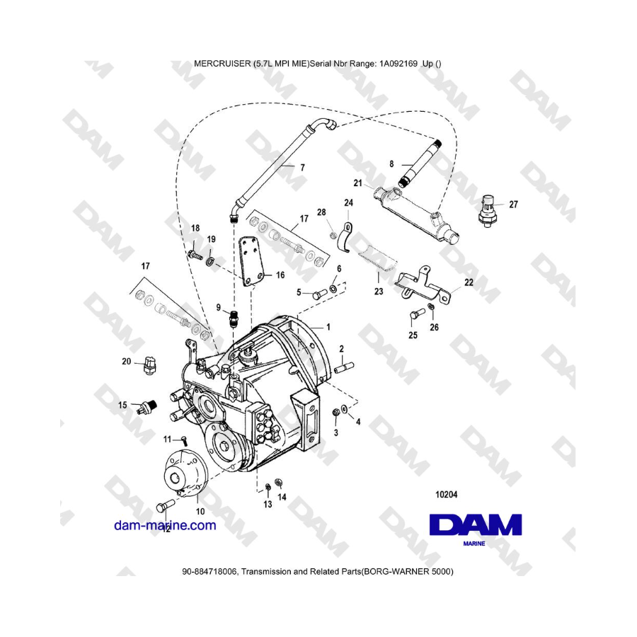 Mercruiser 5.7L MPI MIE - Transmission and Related Parts(BORG-WARNER 5000)