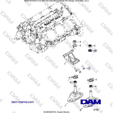 Mercruiser 4.5L MPI - Engine Mounts