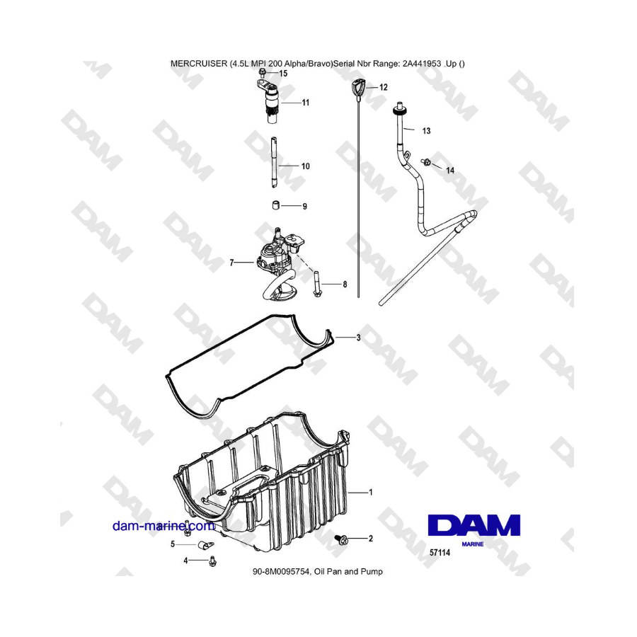 Mercruiser 4.5L MPI - Oil Pan and Pump Mercruiser 4.5L MPI - Oil Pan and Pump