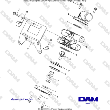 Mercruiser 4.5L MPI - Poppet Valve Assemblies