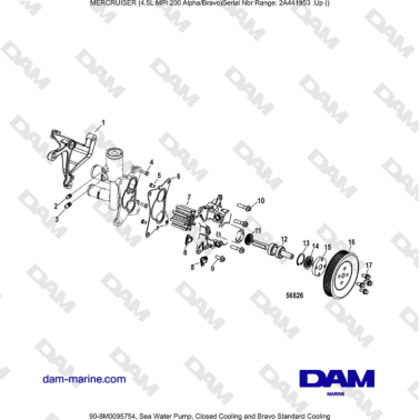 Mercruiser 4.5L MPI - Sea Water Pump, Closed Cooling and Bravo Standard Cooling