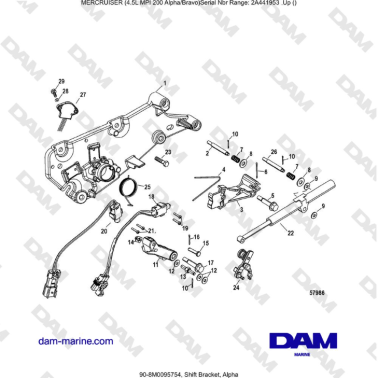 Mercruiser 4.5L MPI - Shift Bracket, Alpha