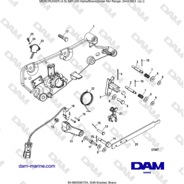 Mercruiser 4.5L MPI - Shift Bracket, Bravo