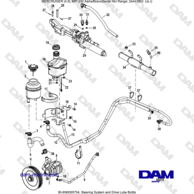 Mercruiser 4.5L MPI - Steering System and Drive Lube Bottle
