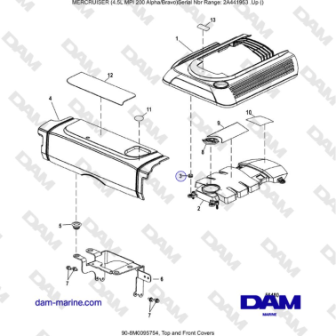 Mercruiser 4.5L MPI - Top and Front Covers