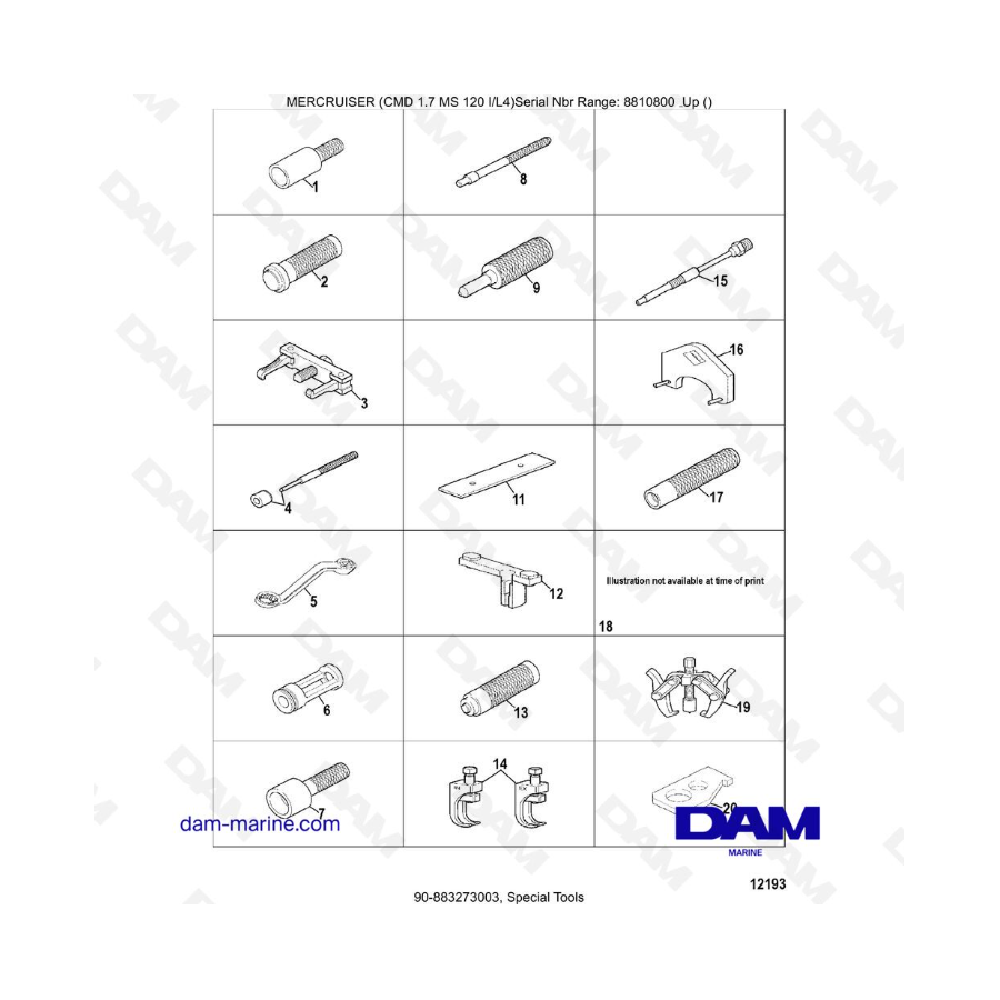 Mercruiser CMD 1.7L MS 120 - Special Tools Mercruiser CMD 1.7L MS 120 - Special Tools