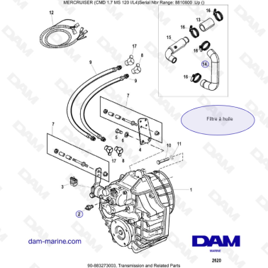 Mercruiser CMD 1.7L MS 120 - Transmission and Related Parts