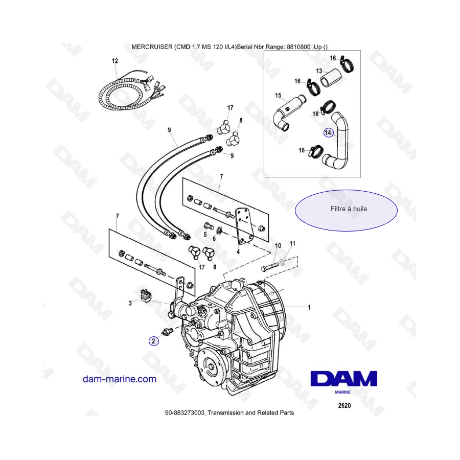 Mercruiser CMD 1.7L MS 120 - Transmission and Related Parts