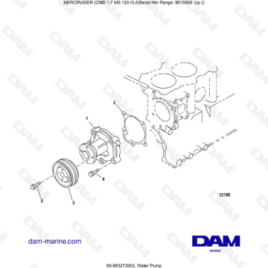 Mercruiser CMD 1.7L MS 120 - Water Pump
