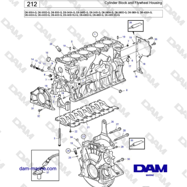 Volvo Penta D6-300 / D6-340 / D6-380 / D6-400 / D6-440 / D6-480 (G) - Maintenance Service