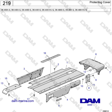 Volvo Penta D6-400 / D6-440 / D6-480 (G) - Protecting Cover