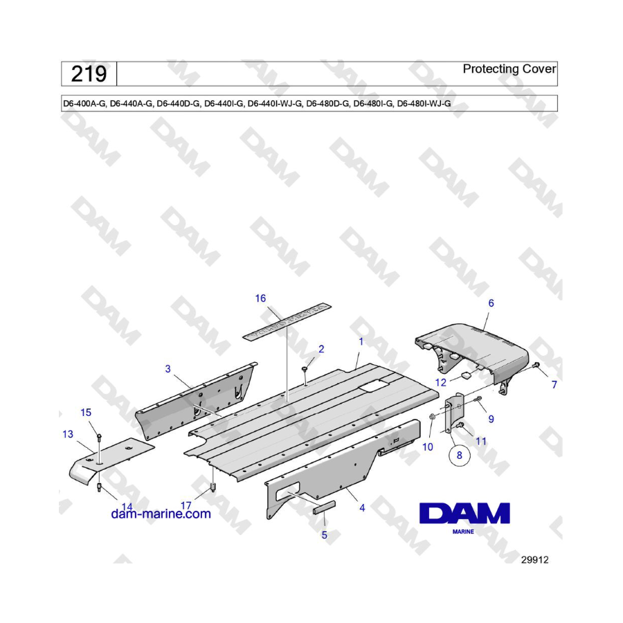 Volvo Penta D6-400 / D6-440 / D6-480 (G) - Funda protectora