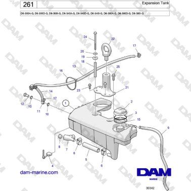 Volvo Penta D6-300 / D6-340 / D6-380 / D6-400 / D6-440 / D6-480 (G) - Expansion Tank