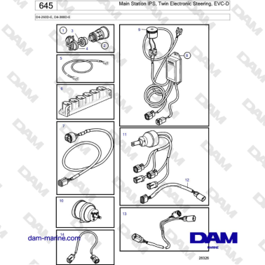 Volvo Penta D4-260D-E, D4-300D-E - Main Station IPS, Twin Electronic Steering