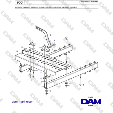 Volvo Penta D4-260D / D4-300D - Universal Bracket