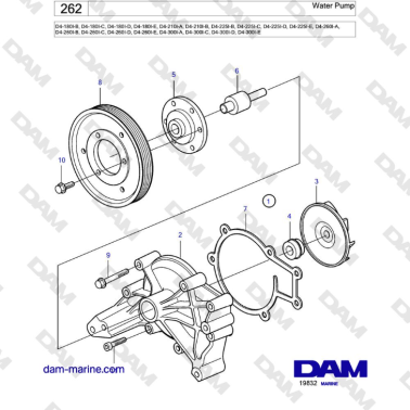 Volvo Penta D4-180I / D4-210I / D4-225I / D4-260I / D4-300I - Water Pump