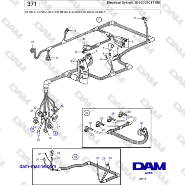 Volvo Penta D4-180I / D4-210I / D4-225I / D4-260I / D4-300I - Electrical System