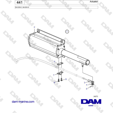 Volvo Penta D4-180I / D4-210I / D4-225I / D4-260I - Actuator