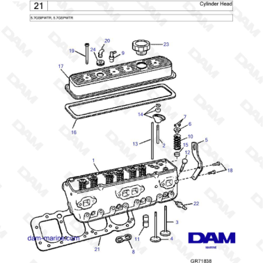 Volvo Penta 5.7L GS - Culata