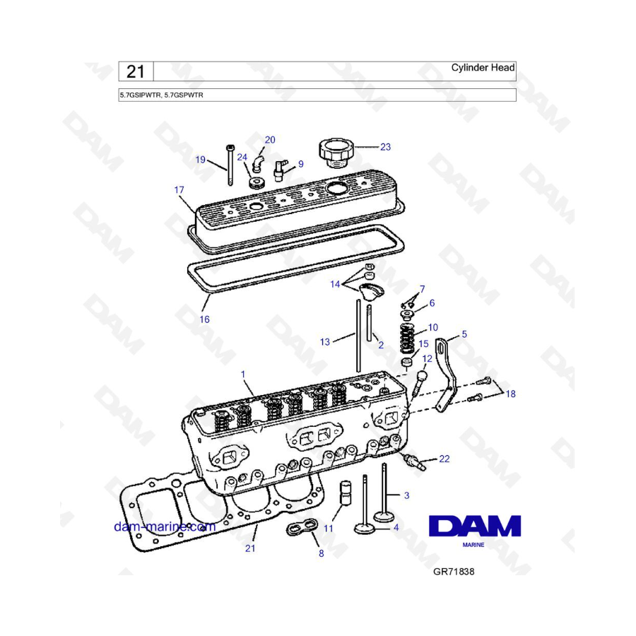 Volvo Penta 5.7L GS - Culata