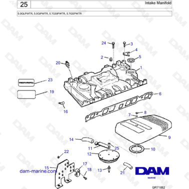 Volvo Penta 5.7L GS - Intake Manifold