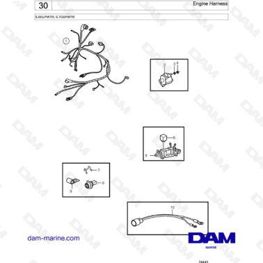 Volvo Penta 5.7L GS - Engine Harness