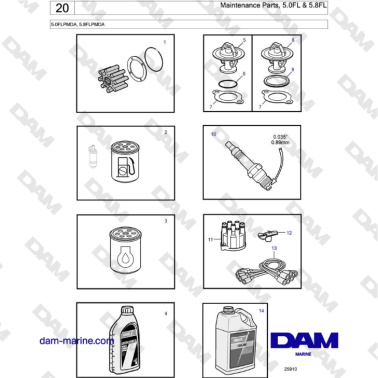 Volvo Penta 5.0L FL -...