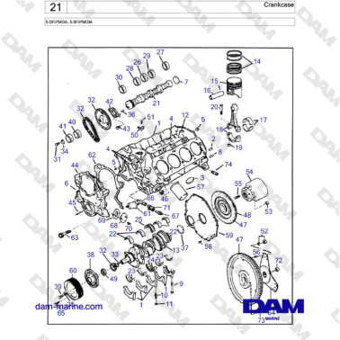 Volvo Penta 5.0L FI - Cárter