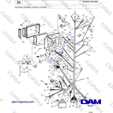 Volvo Penta 5.0L FI - Arnés...