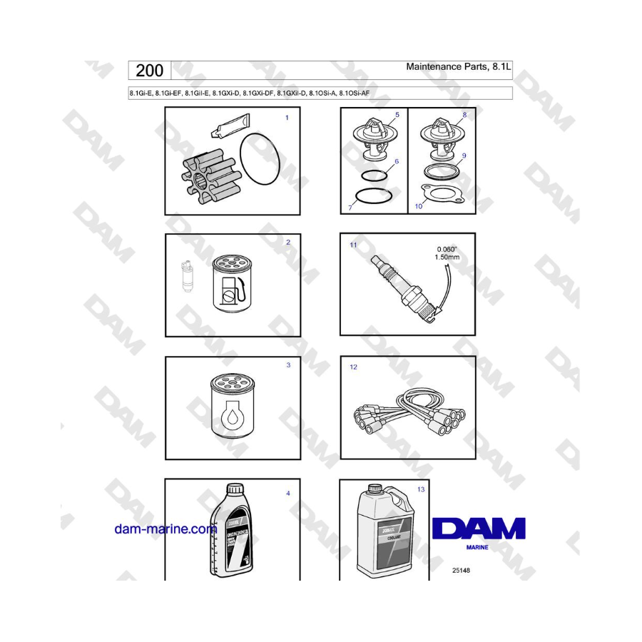 Volvo Penta 8.1L OSI - Maintenance parts