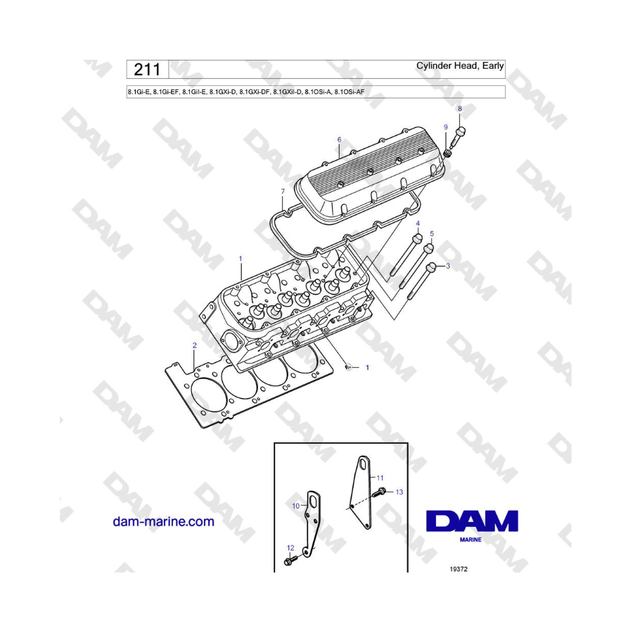 Volvo Penta 8.1L OSI - Culata, principios