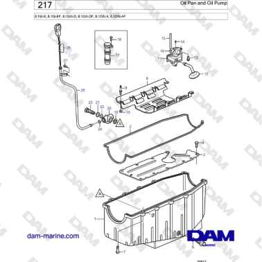 Volvo Penta 8.1L OSI - Oil Pan and Oil Pump
