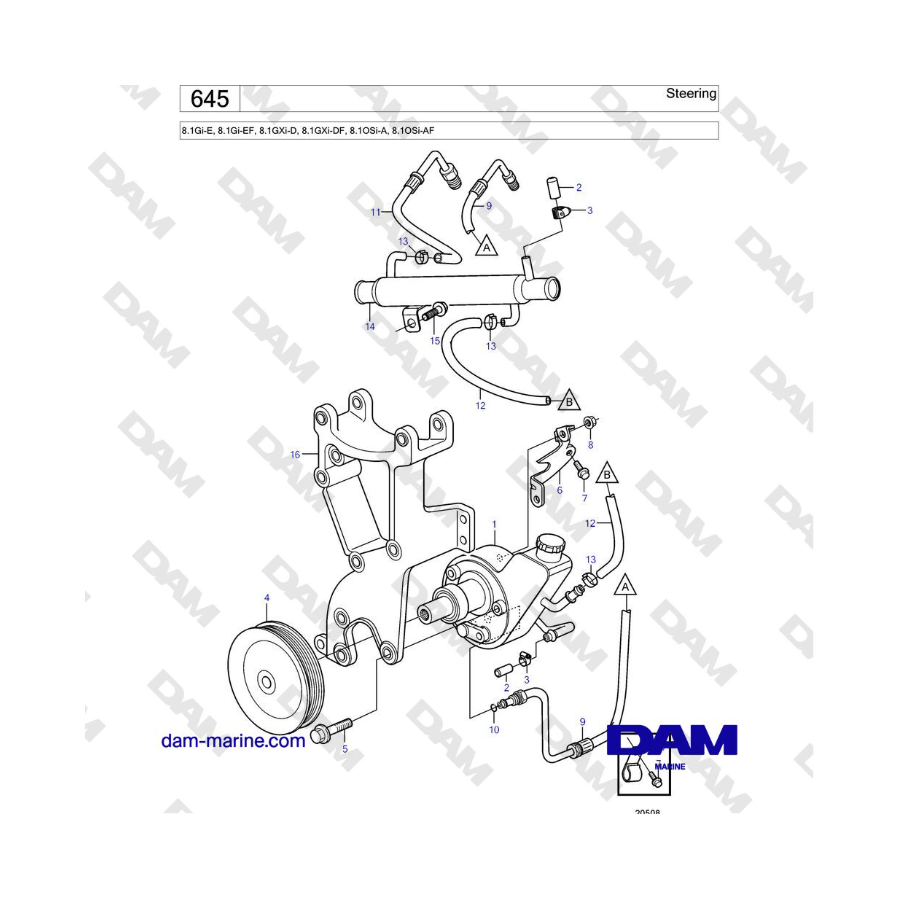 Volvo Penta 8.1L OSI - Dirección 