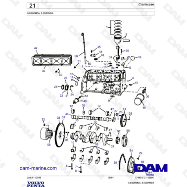 Volvo Penta 3.0L GL - Crankcase