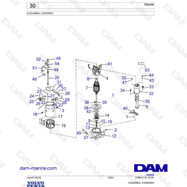 Volvo Penta 3.0L GL - Arranque