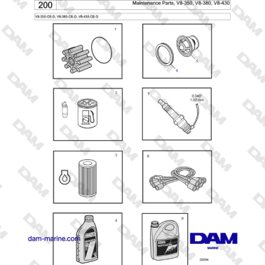 Volvo Penta V8-430 - Piezas...