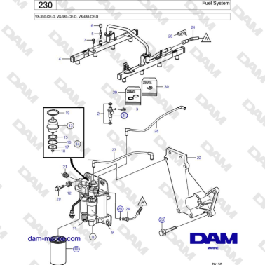 Volvo Penta V8-430 - Fuel System