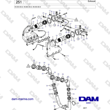 Volvo Penta V8-430 - Exhaust