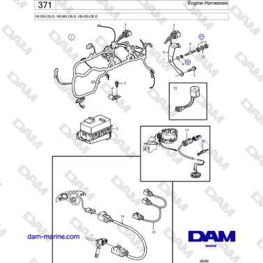 Volvo Penta V8-430 - Engine Harnesses