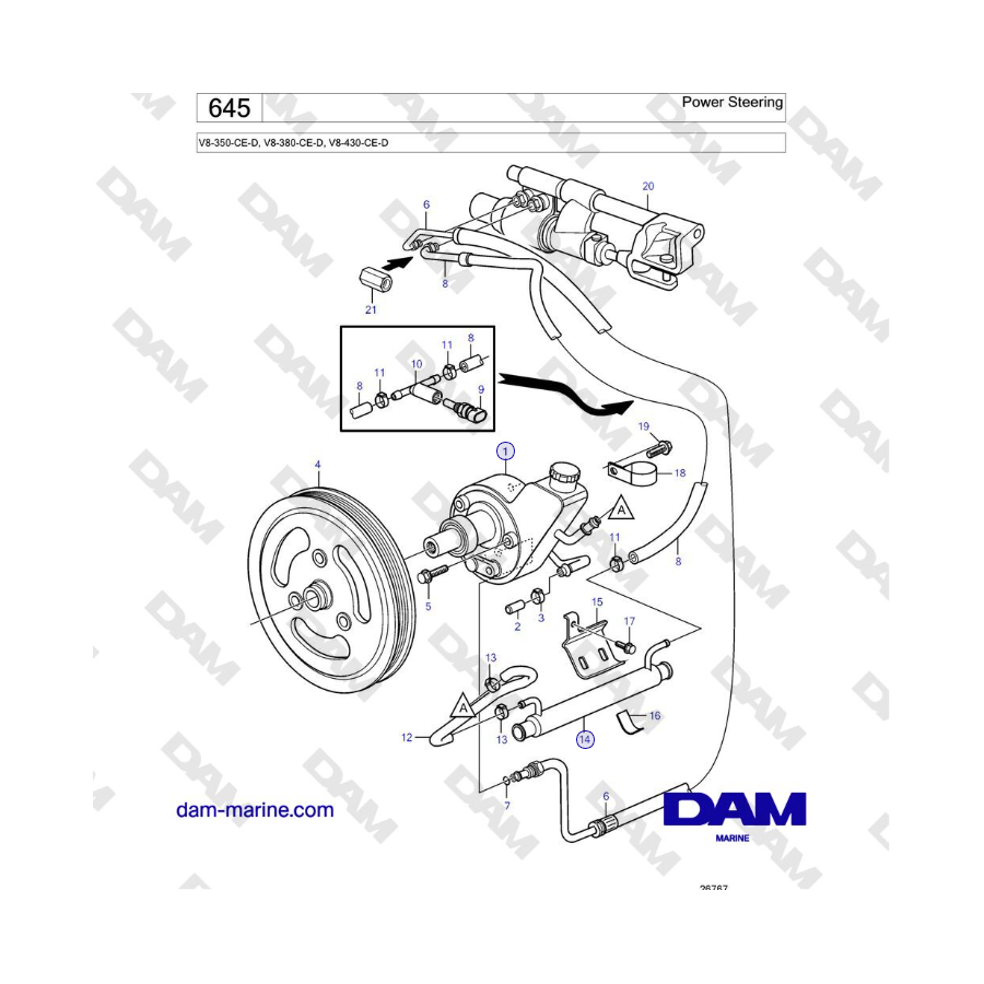 Volvo Penta V8-430 - Power Steering