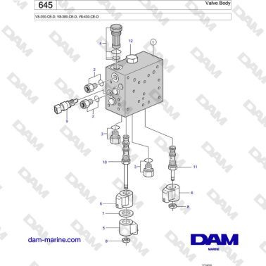 Volvo Penta V8-430 - Valve Body
